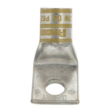 PANDUIT Copper Compression Lug, 1 Hole, 250 Kcmi LCAX250-12H-X